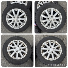 スタッドレスタイヤ❗️ 2023年製❗️ ダンロップ❗️ ホイール付き❗️ 4本セット❗️の画像