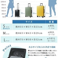 Lサイズのキャリーケースの画像