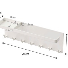 山崎実業 tower トレー付き マグネットアンブレラホルダー ホワイトの画像