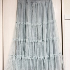 ロングスカート 水色 LLサイズの画像