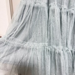 ロングスカート 水色 LLサイズの画像