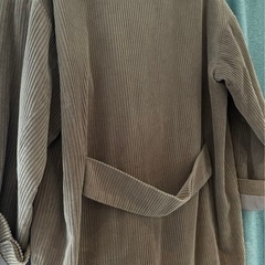 w closet コーデュロイアウター　グレー　ロングコート　チェスターコートの画像