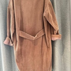 w closet コーデュロイアウター　グレー　ロングコート　チェスターコートの画像