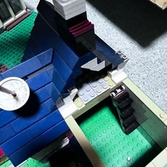 レゴブロック赤い屋根の家青い屋根お家
の画像