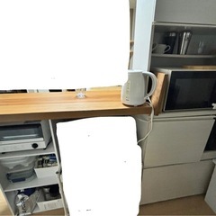 カウンターキッチン　キッチン食器棚の画像