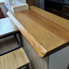 カウンターキッチン　キッチン食器棚の画像