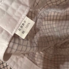 バケットハット　レディース　白　バケハ　チェック　チェック柄　帽子　ロゴの画像