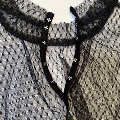 チュール　ブラック　黒　ドット　チュールインナー　チュールトップス　チュールTの画像