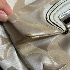 COACH コーチ ショルダーバッグ　シグネチャー ベージュ　アイボリーの画像