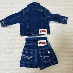 【80cm】EDWIN ジージャンセットアップの画像