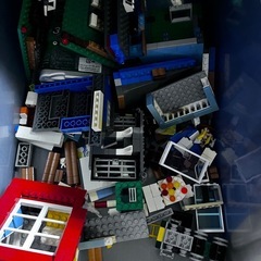 レゴブロック車と家の画像