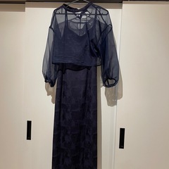 LEPSIM【結婚式　お呼ばれドレス／オケージョン】シアープルオーバー＊キャミセットワンピースの画像