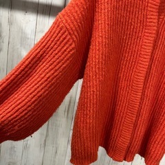 （決定▽）フリーザイズ　オレンジカーディガンの画像