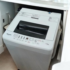 🎀Hisense🎀✨ハイセンス✨💙単身用洗濯機4.5k g💙🌟動作良好🌟大特価❣️の画像