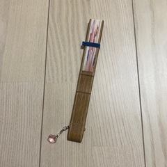 扇子　金魚　チャーム付きの画像