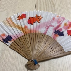 扇子　金魚　チャーム付きの画像