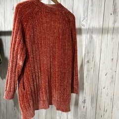 フリーサイズ　オレンジカーディガンの画像