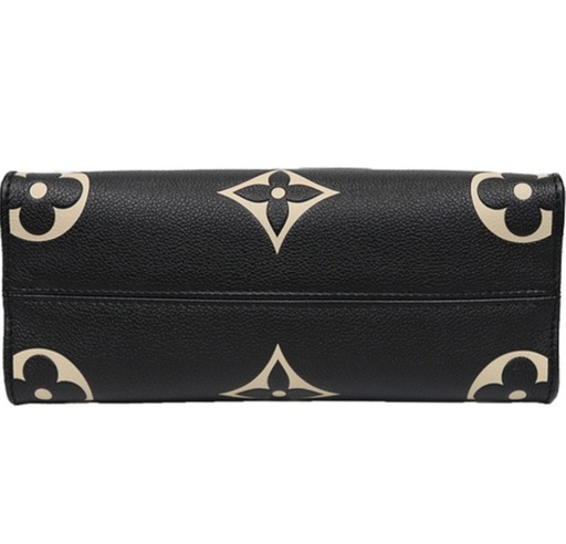  ルイヴィトン LOUIS VUITTON オンザゴー PM 黒 × ベージュ バイカラー モノグラム アンプラント 