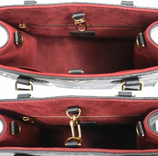 ルイヴィトン LOUIS VUITTON オンザゴー PM 黒 × ベージュ バイカラー モノグラム アンプラント 