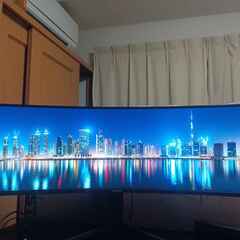 定価約10万 ゲームモニター 49インチ 32:9 5120x1440 120Hz AMZG49C7U Amzfastの画像