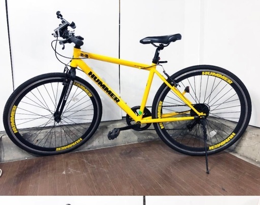 中古★HUMMER ハマー クロスバイク 700×32C イエロー【HUMMER クロスバイク】FOGU