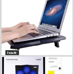 ノートパソコン用 冷却パッド（クーラーパッド） 4基の大型静音ファンの画像