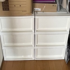 【譲り先決まりました】アイリスオーヤマ　収納ボックス6個セットの画像