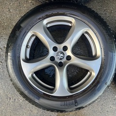 美品🔸アルファロメオ Alfa Romeo ステルヴィオ 純正ホイール 18X8.0J ET34 PCD110 5H ミシュランスタッドレス 235/60R18 4本セット ステルビオの画像