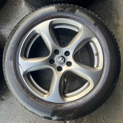 美品🔸アルファロメオ Alfa Romeo ステルヴィオ 純正ホイール 18X8.0J ET34 PCD110 5H ミシュランスタッドレス 235/60R18 4本セット ステルビオの画像