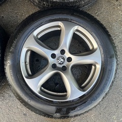 美品🔸アルファロメオ Alfa Romeo ステルヴィオ 純正ホイール 18X8.0J ET34 PCD110 5H ミシュランスタッドレス 235/60R18 4本セット ステルビオの画像