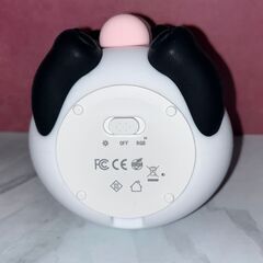 【ほぼ未使用】シリコンのナイトライト パンダ 黄色の3段調光・7色の30分タイマーの画像