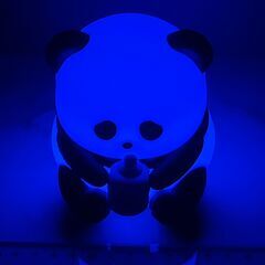 【ほぼ未使用】シリコンのナイトライト パンダ 黄色の3段調光・7色の30分タイマーの画像