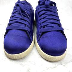 【希少】sergio rossi PUMA コラボ スニーカー 23 紫 サテンの画像