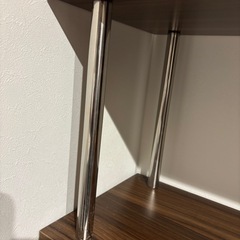 ポール　ラック　木目調　ダークブラウン　おしゃれ収納の画像