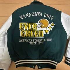 金沢大学アメフト部　革製スタジャン　フルデコ！の画像