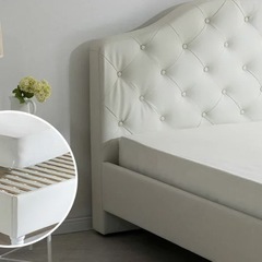 【セミダブルベットフレーム】ハイバックグラマラスベッド 可愛い プリンセス 姫系の画像