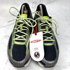 【新品】MBT スニーカー 36 22.3 ネイビー/グリーン ダイエットの画像