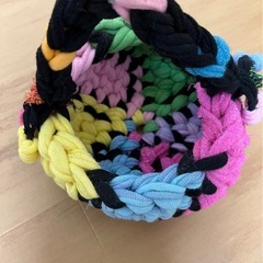 ハンドメイド　手編みカバン　小物入れの画像