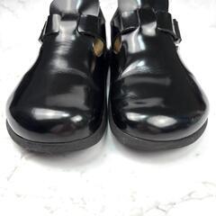 【美品】BIRKENSTOCK ロンドン ブラック サンダル 26 レザー レアの画像