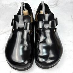 【美品】BIRKENSTOCK ロンドン ブラック サンダル 26 レザー レアの画像