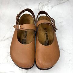 【美品】BIRKENSTOCK モロッコ ライトブラウン スリッポン 23の画像