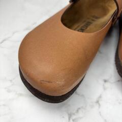 【美品】BIRKENSTOCK モロッコ ライトブラウン スリッポン 23の画像