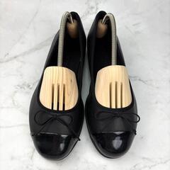 【大人気】PUMA ヨンギ フラット バレエ シューズ 23 ブラック リボンの画像