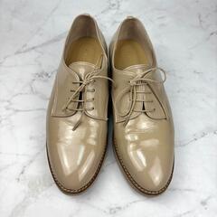 【美品】LETALON/COHINA ベージュ レースアップシューズ 23.5の画像