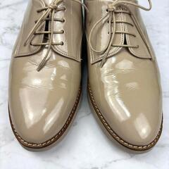 【美品】LETALON/COHINA ベージュ レースアップシューズ 23.5の画像