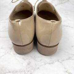 【美品】LETALON/COHINA ベージュ レースアップシューズ 23.5の画像
