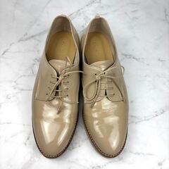 【美品】LETALON/COHINA ベージュ レースアップシューズ 23.5の画像