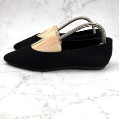 【美品】VIVAIA ビバイア 22 フラットシューズ パンプス ブラック 撥水の画像