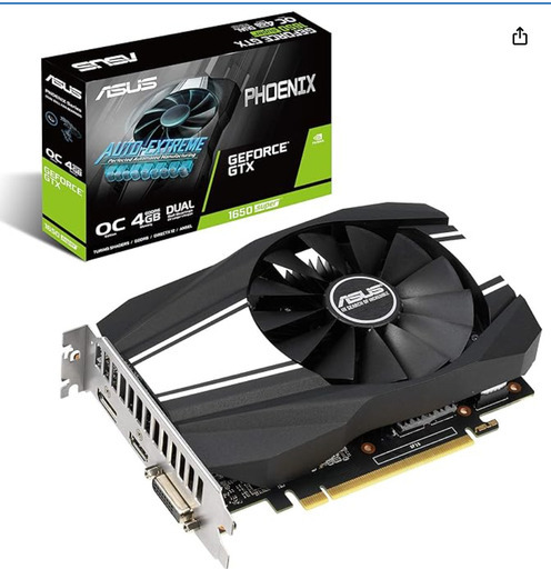 【現役稼働グラボ】ASUS NVIDIA GeForce GTX 1650 SUPER 搭載 シングルファンモデル 4G PH-GTX1650S-O4G