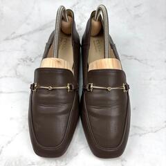 【美品】Emma Francis アップルレザー 茶 ローファー 22.5の画像